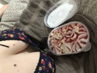 Моя кошечка любит сперму з мороженим))